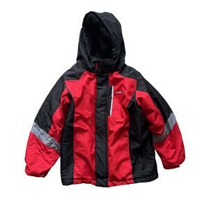 Swiss Tech Boys Small 6-7 Red/Black Hoodie Fleece Lined Jacket Only